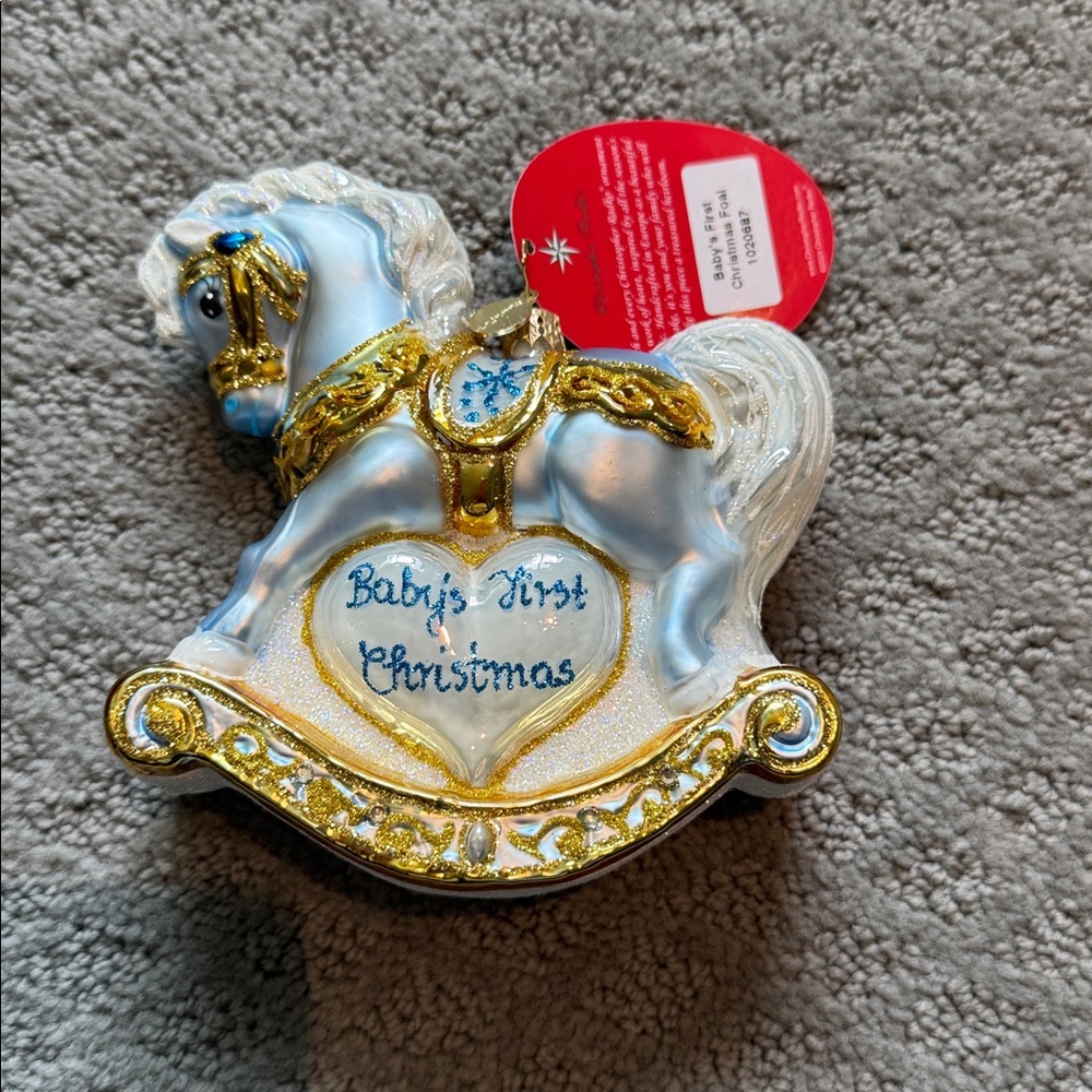 Christopher Radko Baby's First Christmas Foal Ornament
